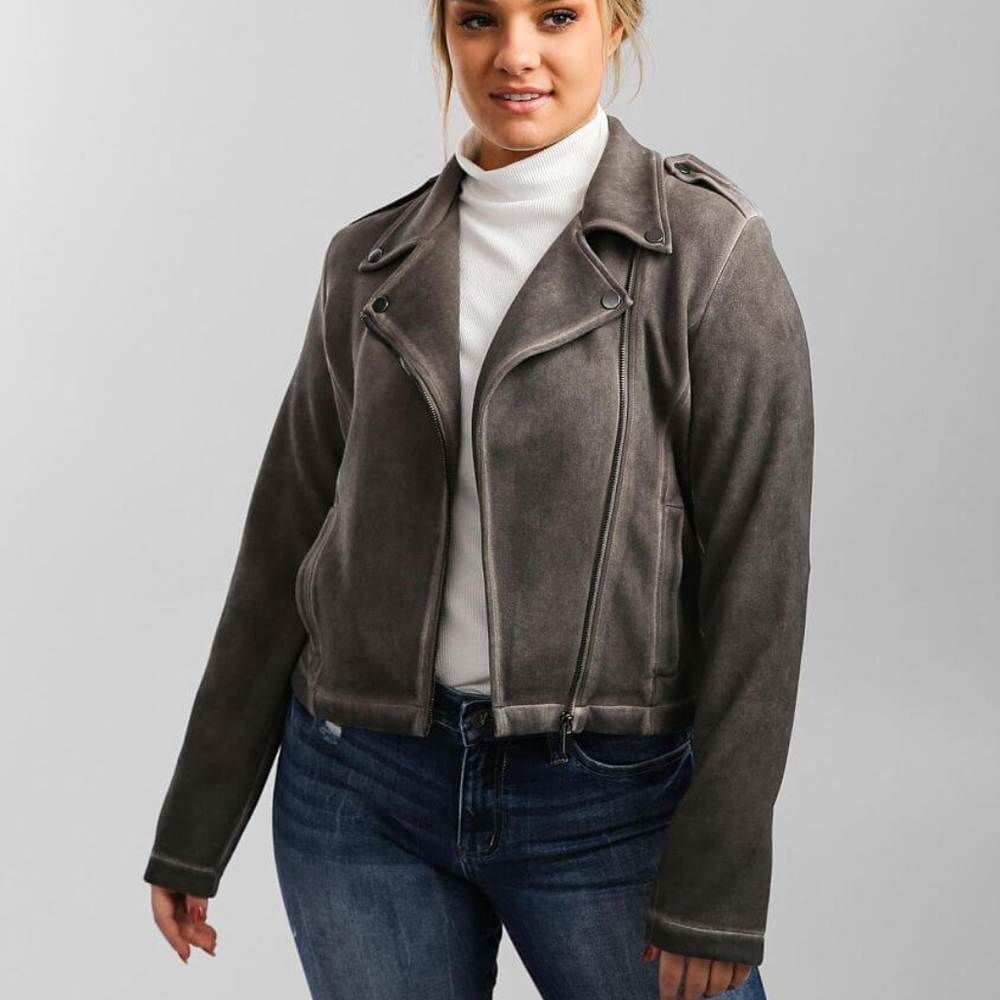 Buckle BKE Faux Suede Moto Jacket